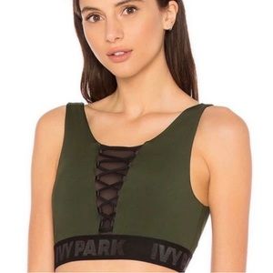 Ivy Park Mesh Lace Up Bra - M (matching leggings available on my page)